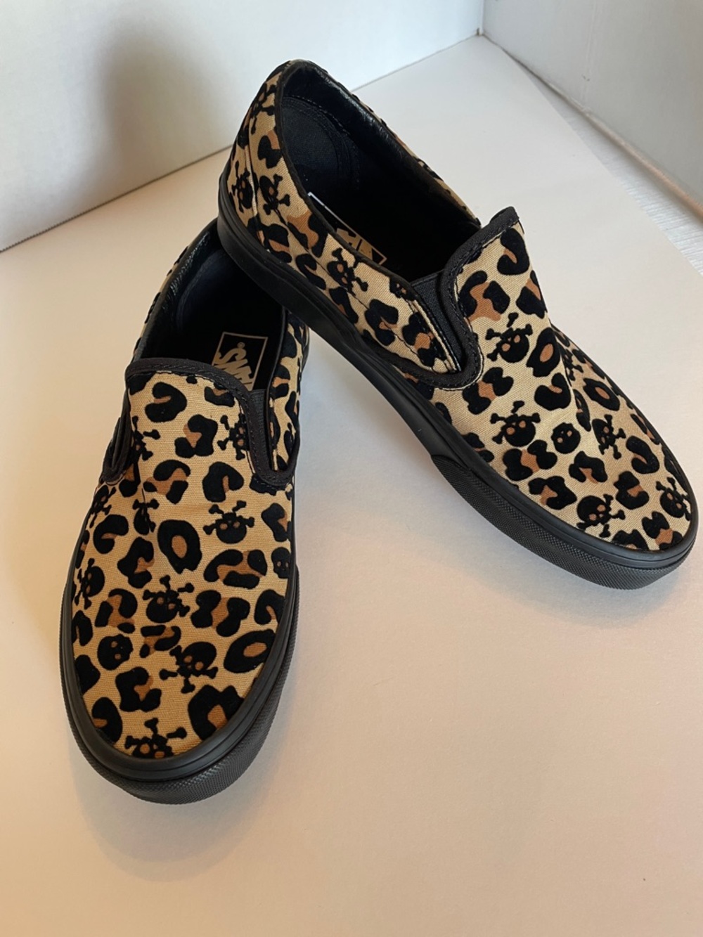Vans Slip On Womens 8.5 Leopard Skull Print Canvas Sneakers New Without Box - Picture 12 of 12